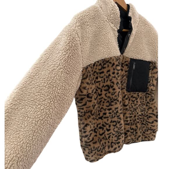 Rails Saga Colorblock Faux Fur Sweater Jacket Pockets Multi Size Small - Picture 11 of 11